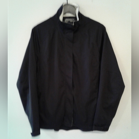 Nike Golf Storm Fit Full Zip Jacket womens Sz M 8-10 windbreaker Black white - Picture 7 of 9